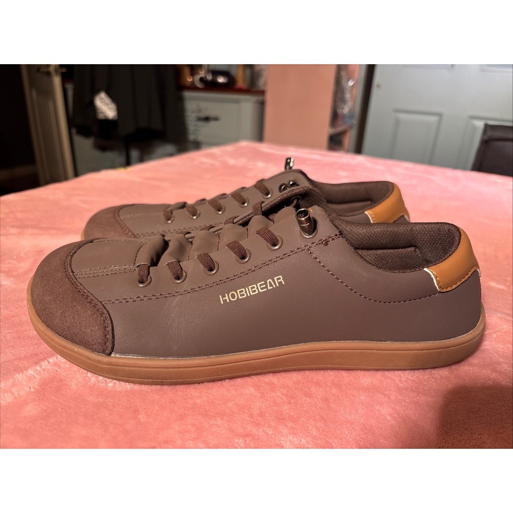 Hobibear Minimalists Sneakers. Mens Sz 10 Brown Wide Toe Box, Slip In.